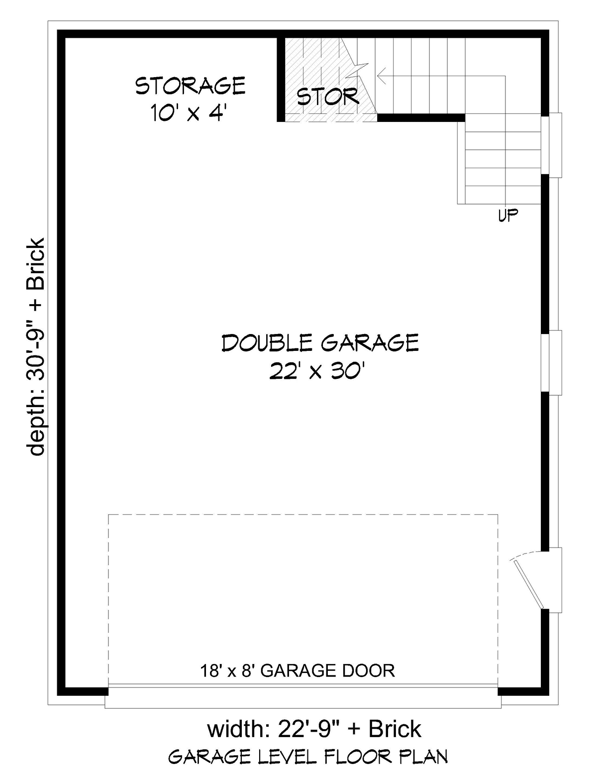 Bungalow, Craftsman, Traditional 2 Car Garage Apartment Plan 52114 Level One