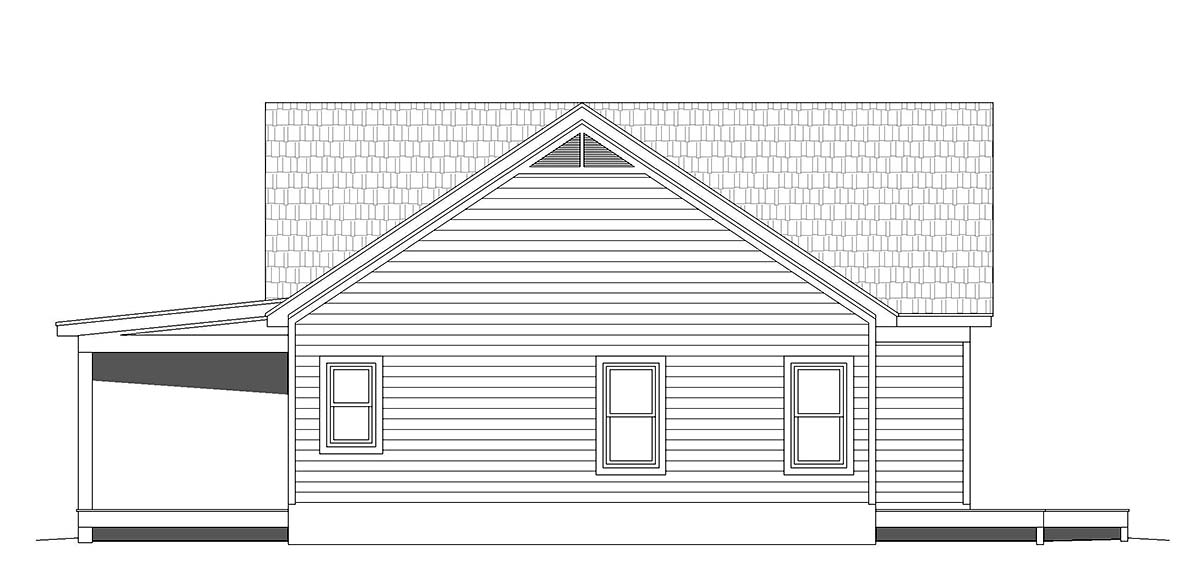 Traditional Plan with 1365 Sq. Ft., 2 Bedrooms, 2 Bathrooms, 2 Car Garage Picture 3