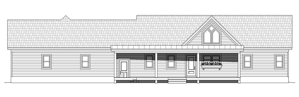 Traditional Plan with 1365 Sq. Ft., 2 Bedrooms, 2 Bathrooms, 2 Car Garage Picture 5