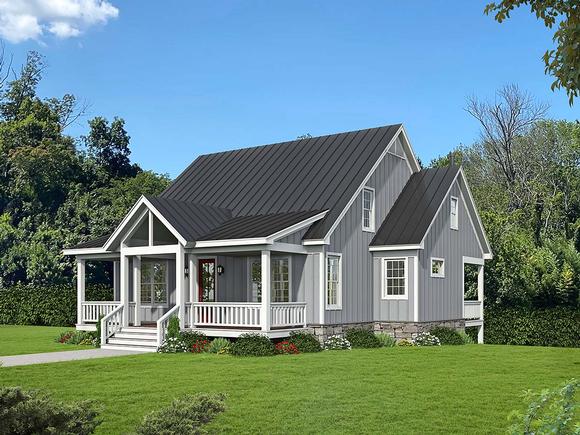 Country, Traditional House Plan 52118 with 3 Beds, 4 Baths Elevation