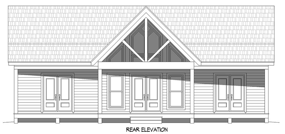 Country, Farmhouse, Traditional Plan with 1357 Sq. Ft., 2 Bedrooms, 2 Bathrooms Picture 5