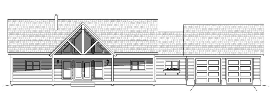 Country, Farmhouse, Traditional Plan with 1787 Sq. Ft., 2 Bedrooms, 2 Bathrooms, 2 Car Garage Picture 4