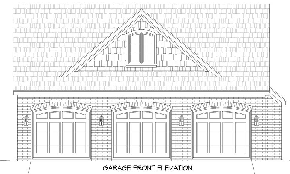 Country, Farmhouse, Traditional Plan with 3510 Sq. Ft., 3 Bedrooms, 3 Bathrooms, 3 Car Garage Picture 5