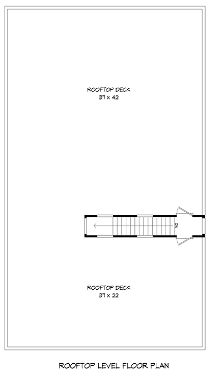 Santa Fe, Southwest Garage-Living Plan 52129 with 1 Beds, 1 Baths Second Level Plan