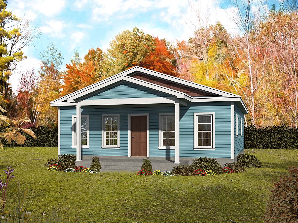 Country, Traditional House Plan 52133 with 2 Beds, 2 Baths Elevation