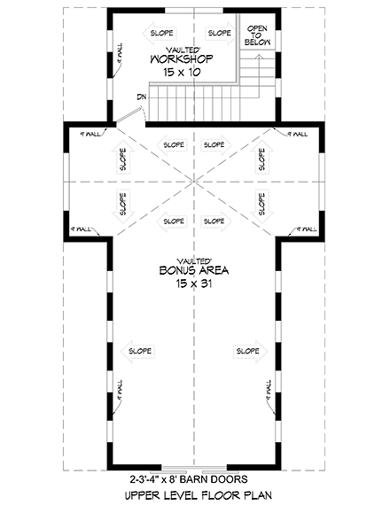 Country, Farmhouse, Ranch, Traditional 2 Car Garage Apartment Plan 52136 Second Level Plan