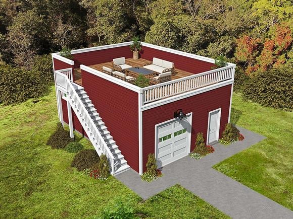 Cape Cod, Coastal, Saltbox 2 Car Garage Plan 52142 Elevation