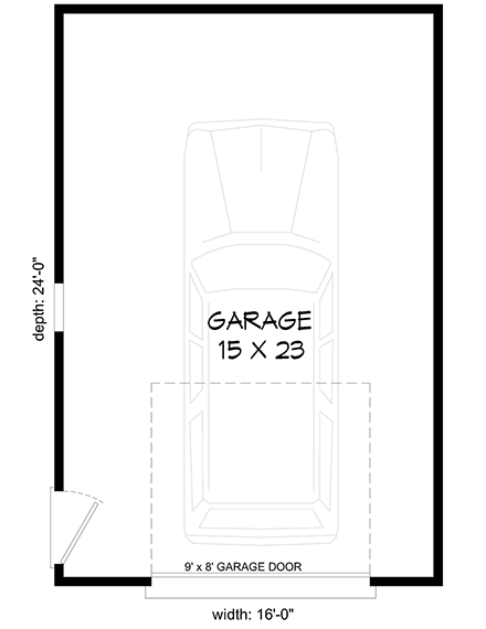 Bungalow, Craftsman, Traditional 1 Car Garage Plan 52154 First Level Plan