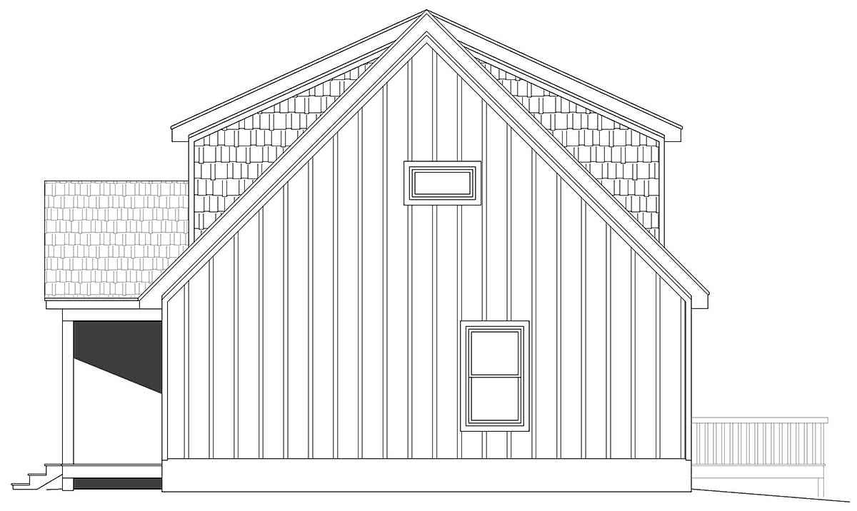 A-Frame, Contemporary, Country, Farmhouse, Prairie Style, Ranch Plan with 1770 Sq. Ft., 4 Bedrooms, 4 Bathrooms Picture 2
