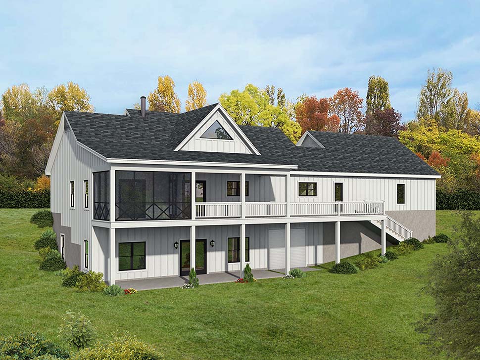 Country, Farmhouse, Traditional Plan with 3321 Sq. Ft., 4 Bedrooms, 3 Bathrooms, 2 Car Garage Picture 7