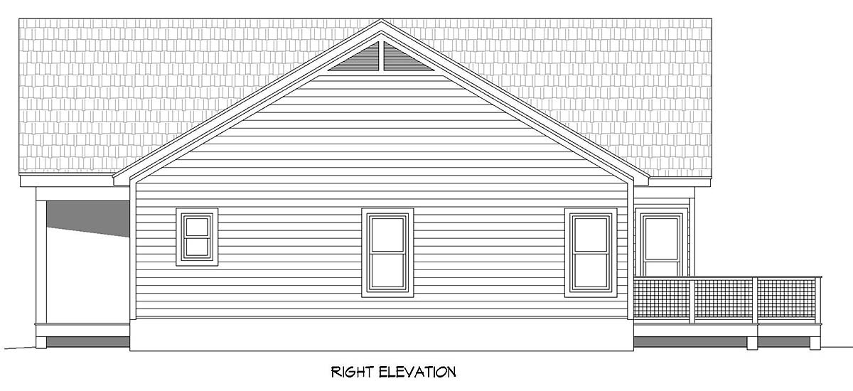 Bungalow, Country, Craftsman, Prairie Style, Ranch, Traditional Plan with 1541 Sq. Ft., 2 Bedrooms, 2 Bathrooms Picture 2