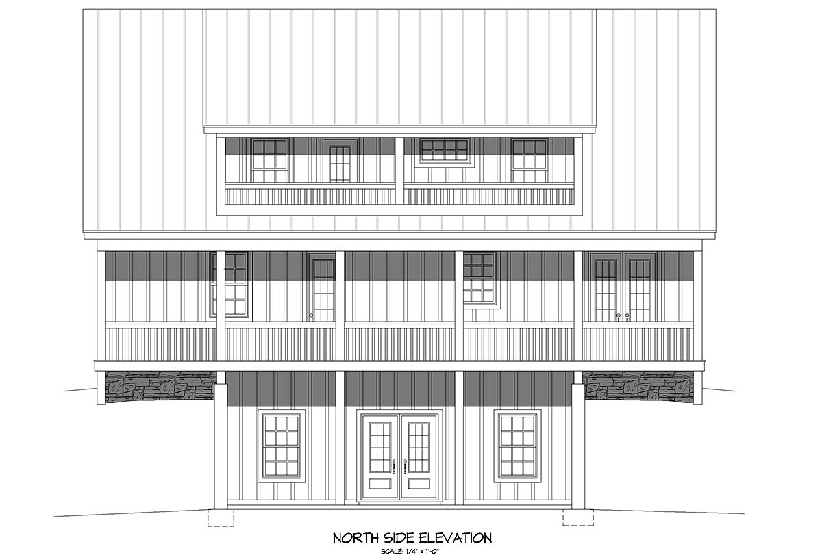 Country, Farmhouse Plan with 2547 Sq. Ft., 3 Bedrooms, 4 Bathrooms, 3 Car Garage Picture 3