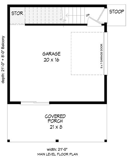 Coastal, Contemporary, Modern 1 Car Garage Plan 52199 First Level Plan