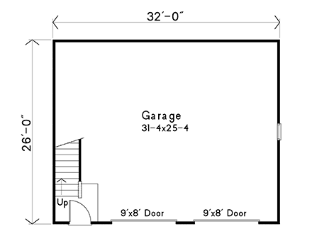 Cottage, Traditional 2 Car Garage Plan 52222 First Level Plan