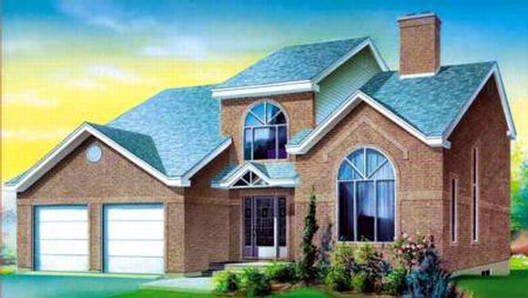 House Plan 52378 with 3 Beds, 2 Baths, 2 Car Garage Elevation