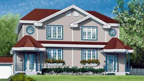 Multi-Family Plan 52424 with 6 Beds, 4 Baths Elevation