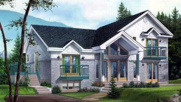 Multi-Family Plan 52433 with 4 Beds, 3 Baths Elevation