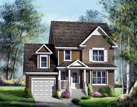 House Plan 52569 with 3 Beds, 2 Baths, 1 Car Garage Elevation