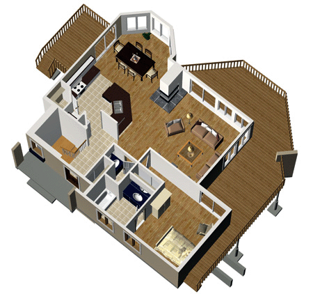 House Plan 52776 with 1 Beds, 2 Baths Alternate Level One