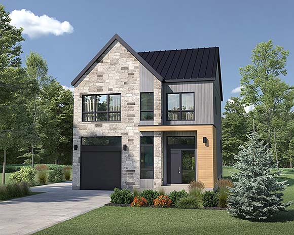 Farmhouse, Traditional House Plan 52844 with 3 Beds, 3 Baths, 1 Car Garage Elevation