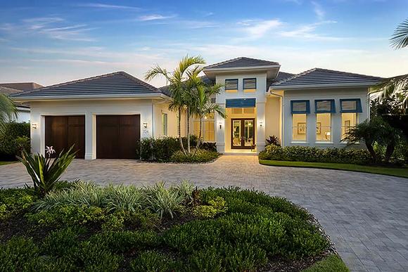 Coastal, Mediterranean House Plan 52916 with 4 Beds, 5 Baths Elevation