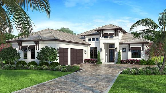 Coastal, Contemporary, Florida House Plan 52921 with 4 Beds, 3 Baths Elevation