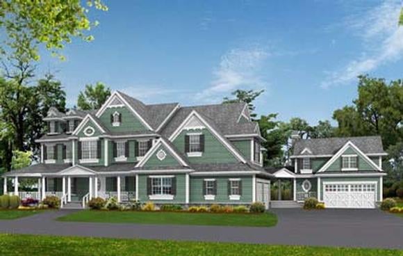 Country, Southern, Traditional House Plan 53019 with 5 Beds, 6 Baths, 3 Car Garage Elevation
