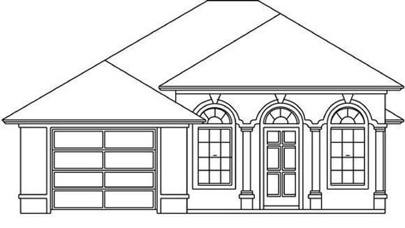 House Plan 53183 with 3 Beds, 2 Baths, 2 Car Garage Elevation