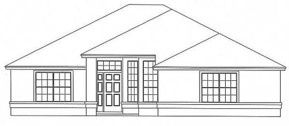 House Plan 53228 with 3 Beds, 2 Baths, 2 Car Garage Elevation