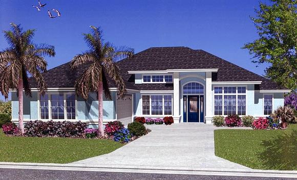 House Plan 53423 with 5 Beds, 2 Baths, 2 Car Garage Elevation