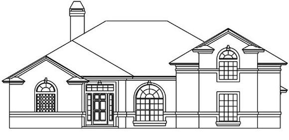 House Plan 53508 with 5 Beds, 4 Baths, 2 Car Garage Elevation