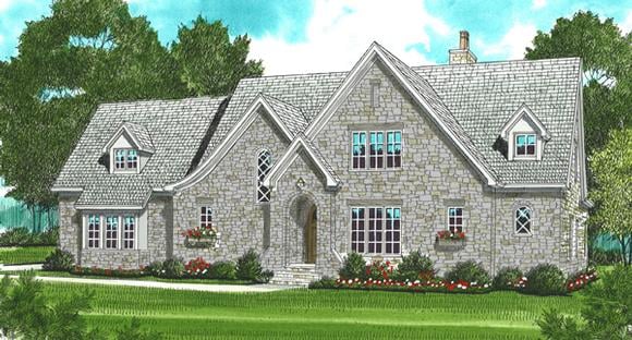 Country House Plan 53800 with 4 Beds, 4 Baths, 3 Car Garage Elevation