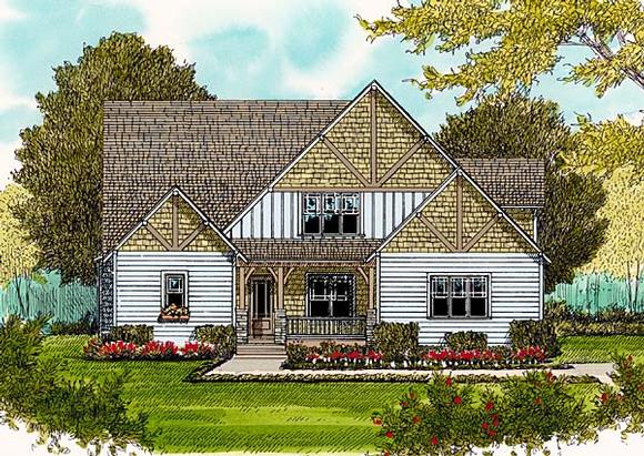 Victorian House Plan 53813 with 4 Beds, 4 Baths, 2 Car Garage Elevation