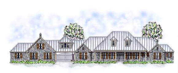 Country, Farmhouse, Ranch, Traditional House Plan 53904 with 3 Beds, 4 Baths, 3 Car Garage Elevation