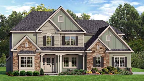 Traditional House Plan 54046 with 3 Beds, 3 Baths, 3 Car Garage Elevation
