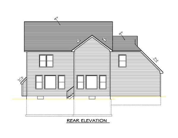  Rear Elevation of Plan 54097