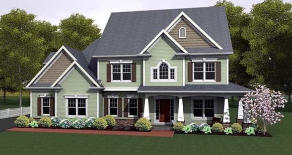 House Plan 54101 with 3 Beds, 3 Baths, 3 Car Garage Elevation