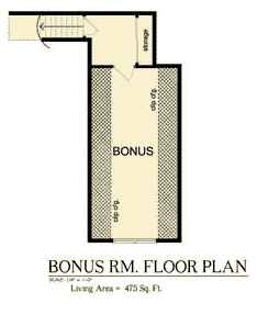 Ranch House Plan 54109 with 3 Beds, 3 Baths, 2 Car Garage Second Level Plan