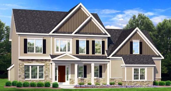 Traditional House Plan 54115 with 3 Beds, 3 Baths, 2 Car Garage Elevation