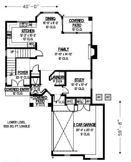 Mediterranean House Plan 54681 with 4 Beds, 4 Baths, 2 Car Garage Level One