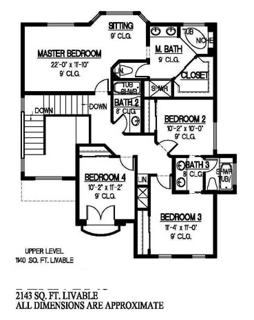 Mediterranean House Plan 54681 with 4 Beds, 4 Baths, 2 Car Garage Level Two