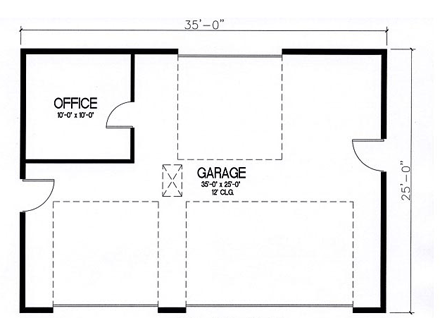 3 Car Garage Plan 54796 First Level Plan