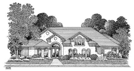 Mediterranean Elevation of Plan 54910