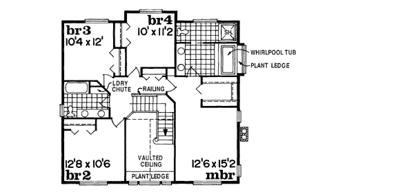Country, Southern House Plan 55012 with 4 Beds, 3 Baths, 2 Car Garage Alternate Level Two Country, Southern House Plan 55012 with 4 Beds, 3 Baths, 2 Car Garage Level Two