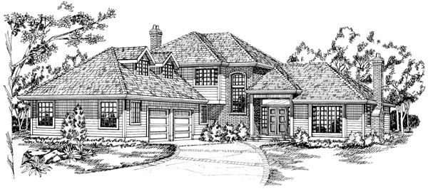 House Plan 55100 - Contemporary Style with 3125 Sq Ft, 3 Bed, 2 B