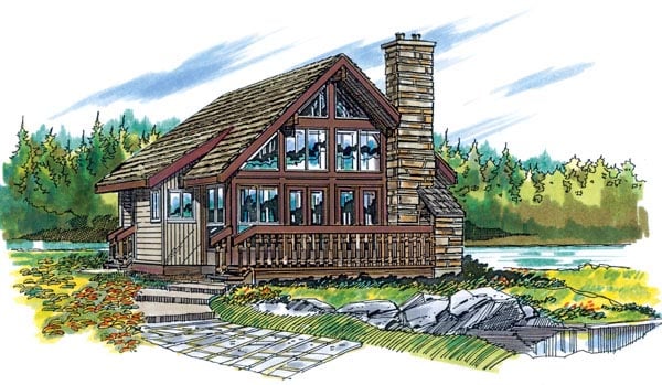 Traditional House Plan 55127 with 1 Beds, 1 Baths Elevation Traditional House Plan 55127 with 1 Beds, 1 Baths Elevation