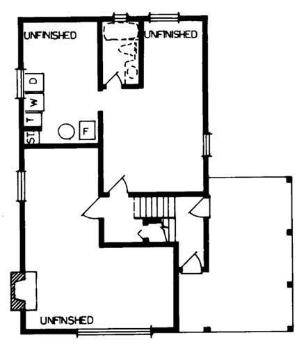 Contemporary, Narrow Lot House Plan 55148 with 3 Beds, 2 Baths, 1 Car Garage Second Level Plan