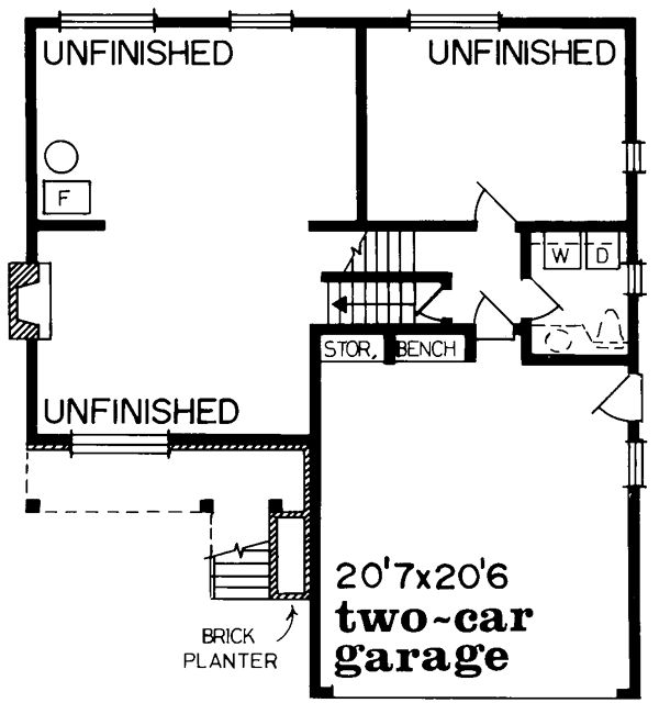 Narrow Lot Style House Plan 55149 With 3 Bed 2 Bath 2 Car Garage