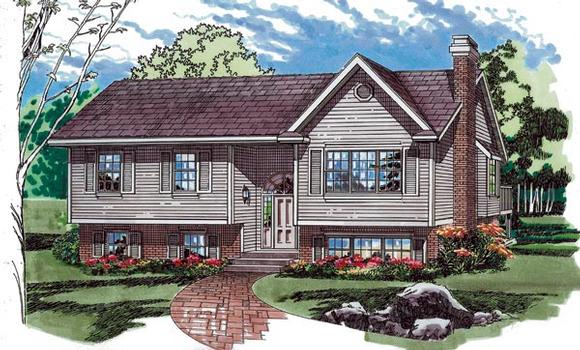 One-Story, Ranch, Traditional House Plan 55226 with 3 Beds, 2 Baths Elevation