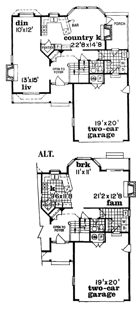Victorian House Plan 55285 with 3 Beds, 3 Baths, 2 Car Garage First Level Plan